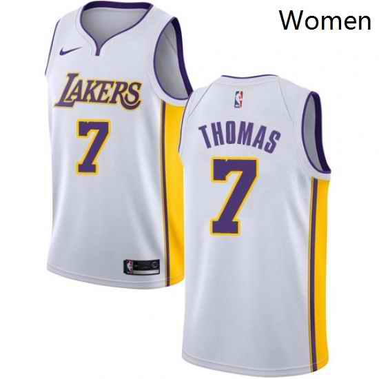 Womens Nike Los Angeles Lakers 7 Isaiah Thomas Swingman White NBA Jersey Association Edition